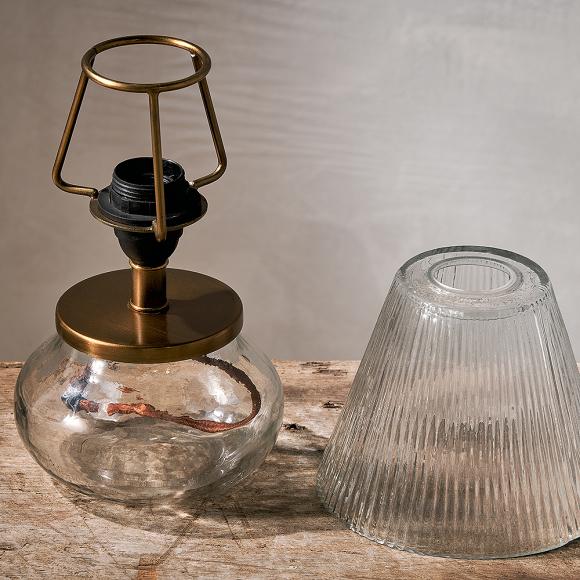 Nkuku Dimalai Recycled Glass Table Lamp - Clear