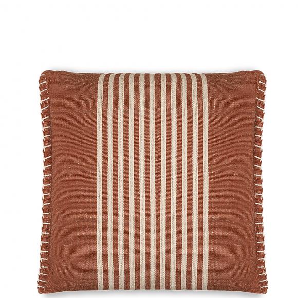 Nkuku Kuma Jute & Cotton Cushion Cover- Rust