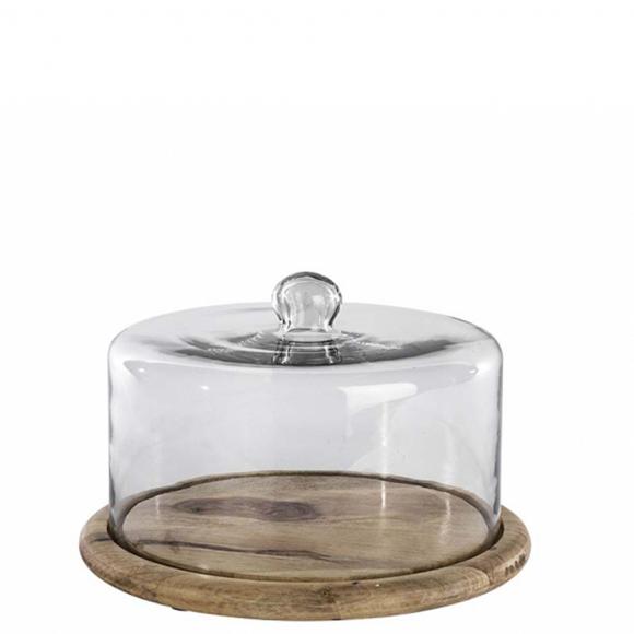 Nkuku Recycled Glass Dome Cake Stand