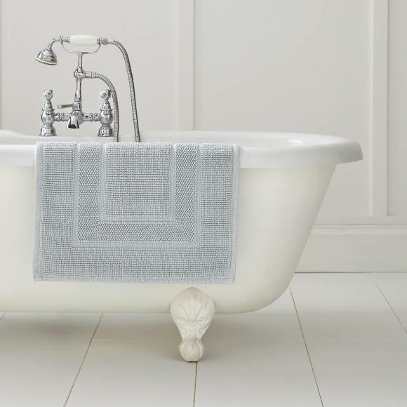 Laura Ashley Border Cotton Bath Mat Seaspray