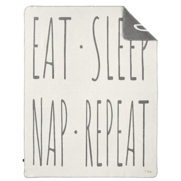 Ibena Eat Sleep Nap Repeat Blanket Throw