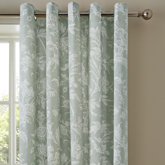 Laura Ashley Lloyd Sage Eyelet Curtains
