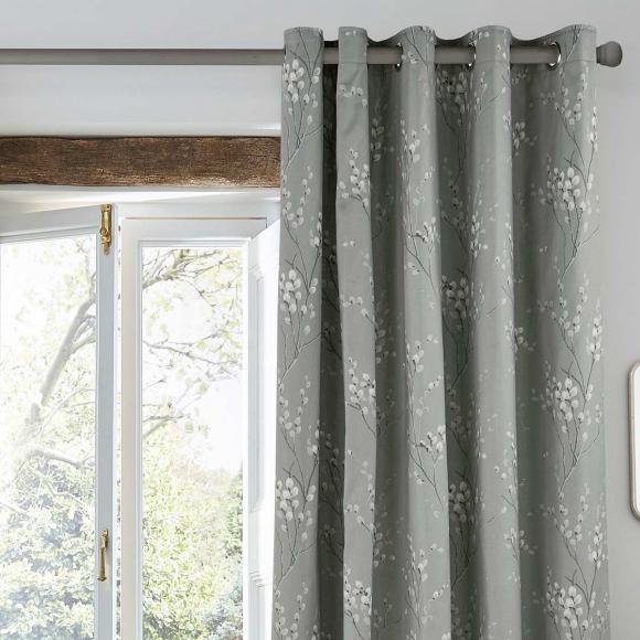 Laura Ashley Pussy Willow Steel Curtains