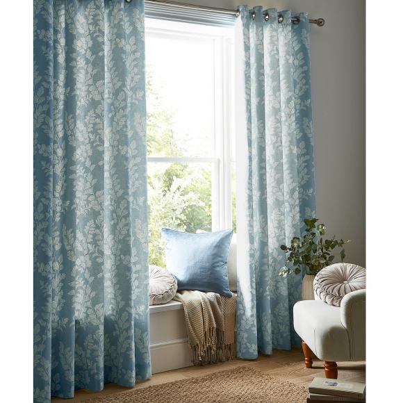Laura Ashley Waxham Seaspray Eyelet Curtains