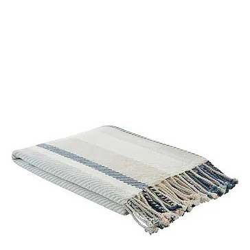 Laura Ashley Awning Stripe Seaspray Throw