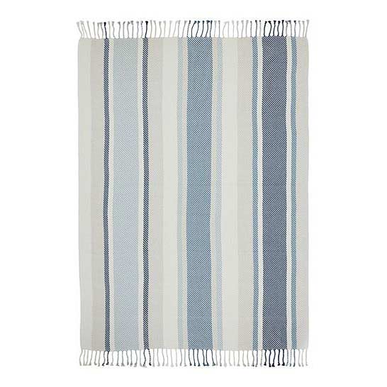 Laura Ashley Awning Stripe Seaspray Throw