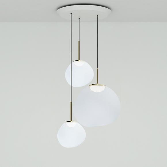 Tom Dixon Melt LED Pendant System Trio Opal/Gold
