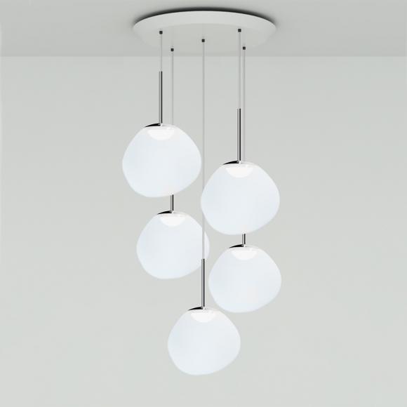 Tom Dixon Melt LED Pendant System Mini Opal/Silver