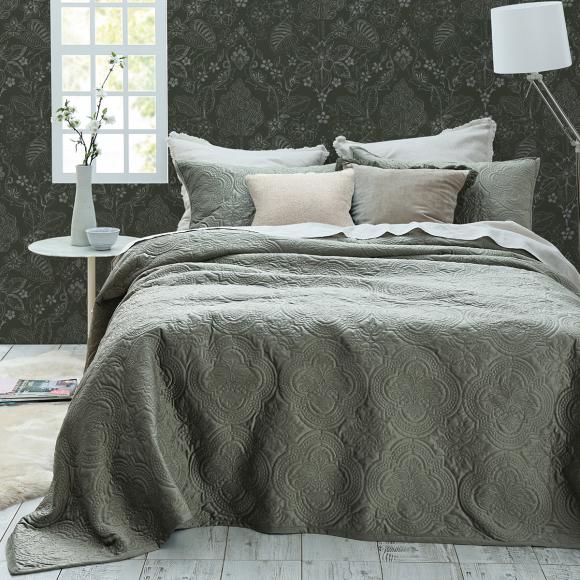 MM Linen Folium Bedspread Set Thyme