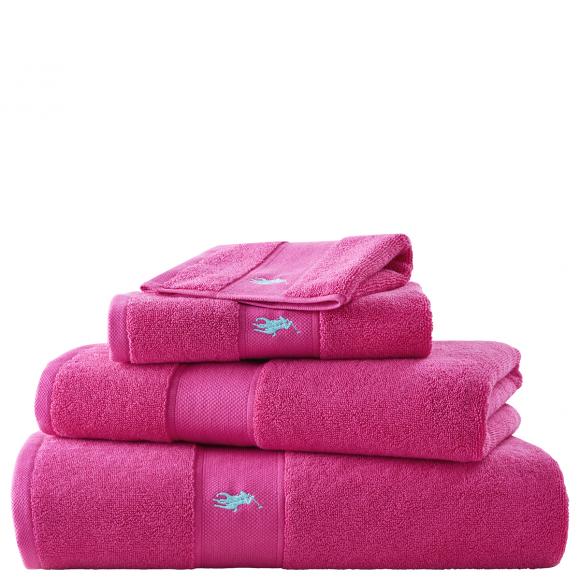 Ralph Lauren Home Polo Player II Towels Pink Sky