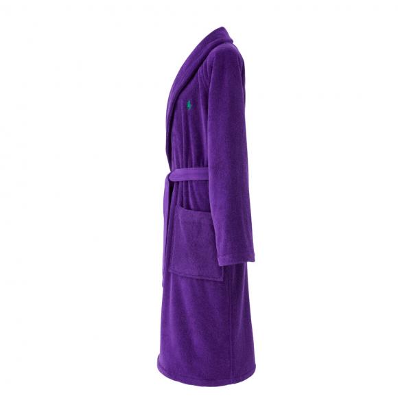 Ralph Lauren Home Polo Player II Shawl Robe Chalet Purple