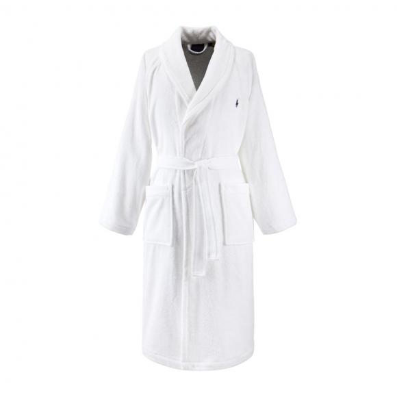Ralph Lauren Home Polo Player II Shawl Robe White