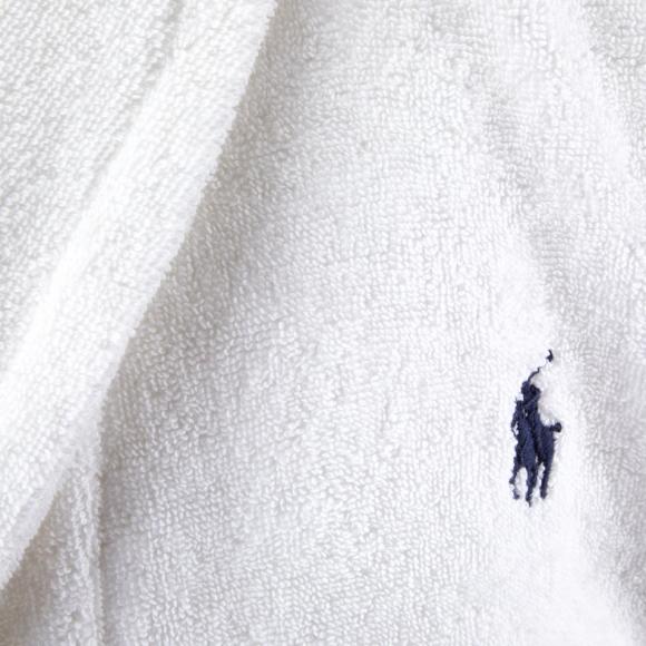 Ralph Lauren Home Polo Player II Shawl Robe White