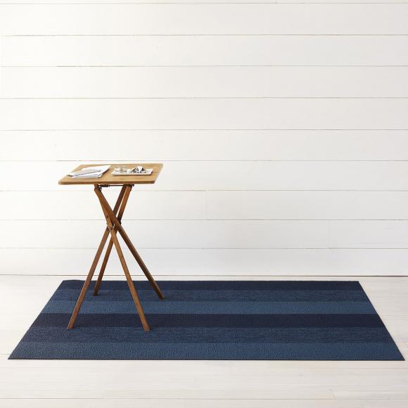 Chilewich Marbled Stripe Bay Blue Shag Mat