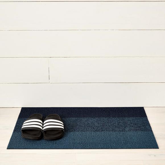Chilewich Marbled Stripe Bay Blue Shag Mat
