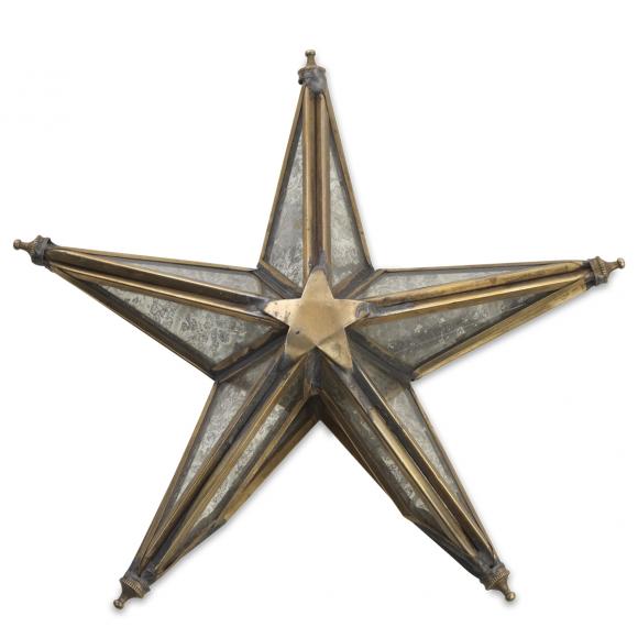 Nkuku Bakara Star Tree Topper - Antique Brass