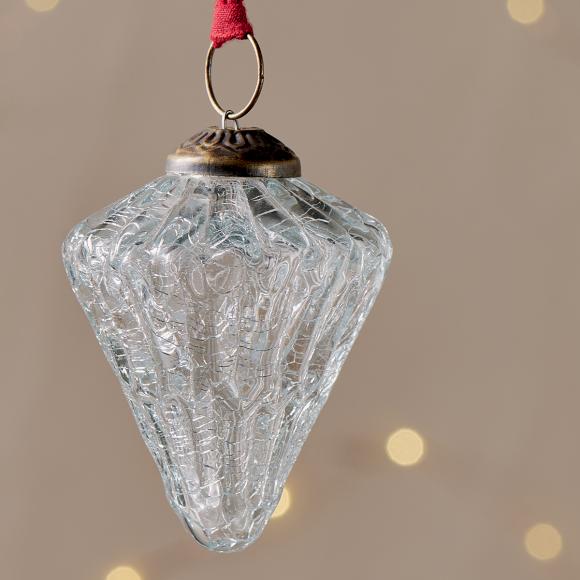 Nkuku Calida Baubles - Clear Crackle (set of 3)