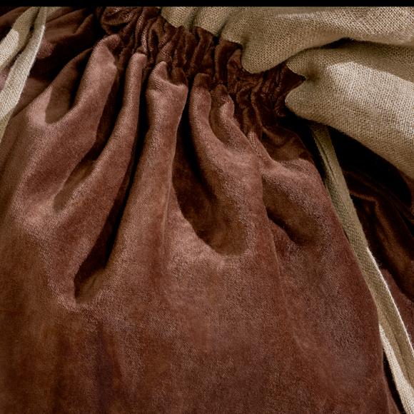 Nkuku Karru - Cotton Velvet Sack - Rich Mocha