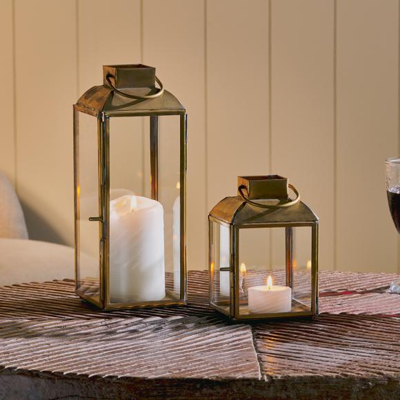 Nkuku Maro Brass Lantern