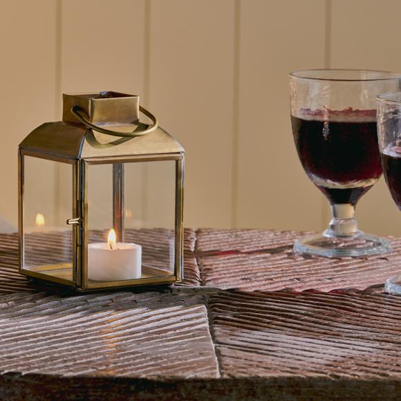 Nkuku Maro Brass Lantern