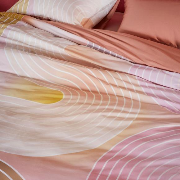 Bedding House Curves Coral Duvet Cover Set