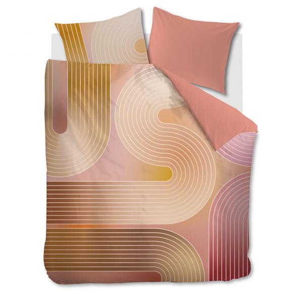 Bedding House Curves Coral Duvet Cover Set