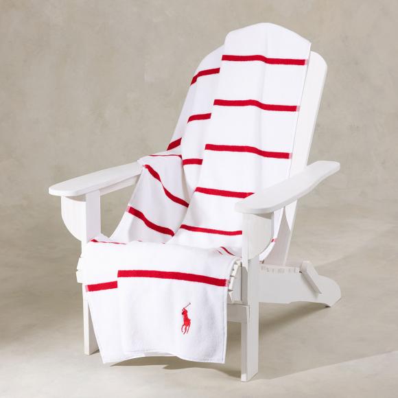 Ralph Lauren Home Irvin Beach Towel Red / White