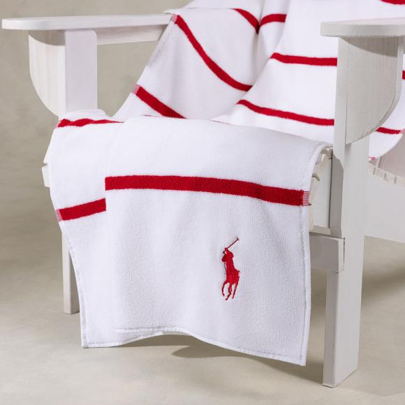 Ralph Lauren Home Irvin Beach Towel Red / White