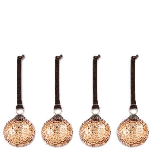 Nkuku Narangi Baubles - Copper (set of 4)
