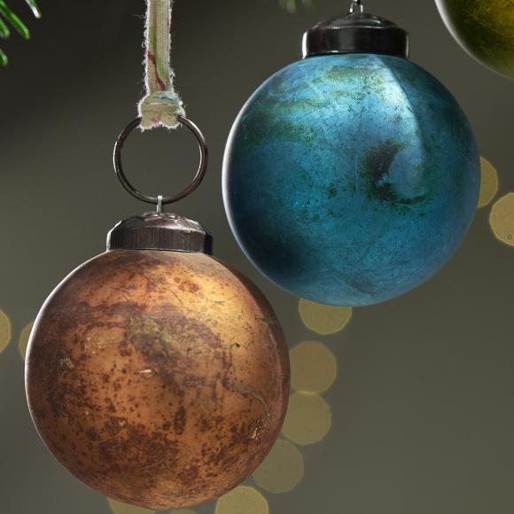 Nkuku Oko Baubles - Mixed Colours (set of 4)