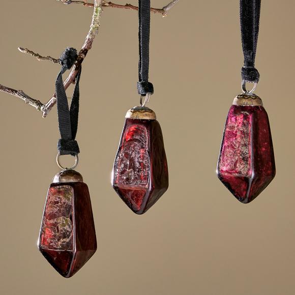 Nkuku Ratnam Baubles - Ruby - Small (set of 4)