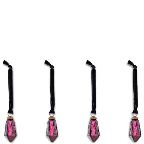 Nkuku Ratnam Baubles - Ruby - Small (set of 4)