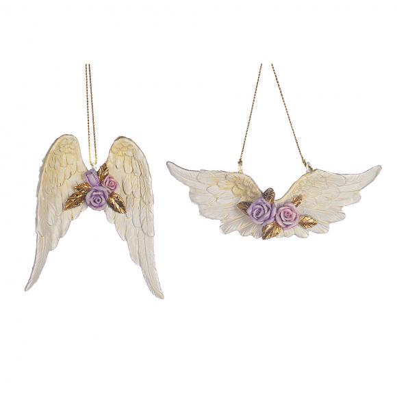 Goodwill Wings with Roses & Flowers Ornament