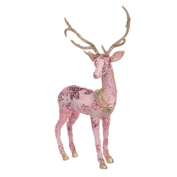 Goodwill Fabric Sequined Standing Deer (table top) 