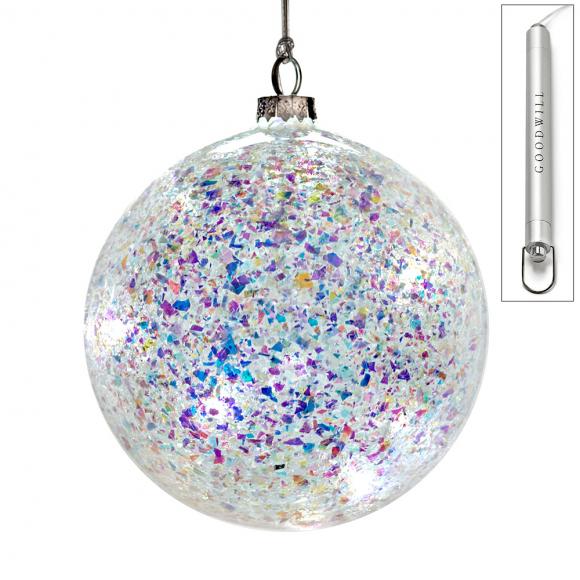 Goodwill Glass LED foil Ball Ornament (in box)