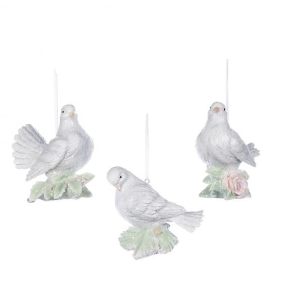 Goodwill Ice Gilt Dove with Roses Ornament