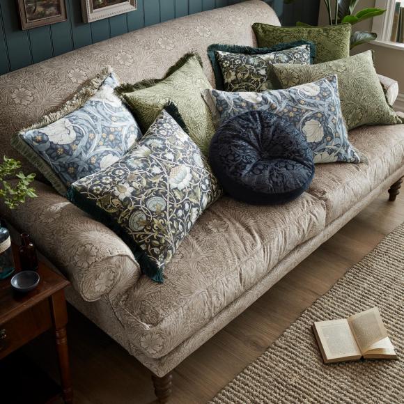 William Morris At Home Lodden Cushion Blue 50/50cm