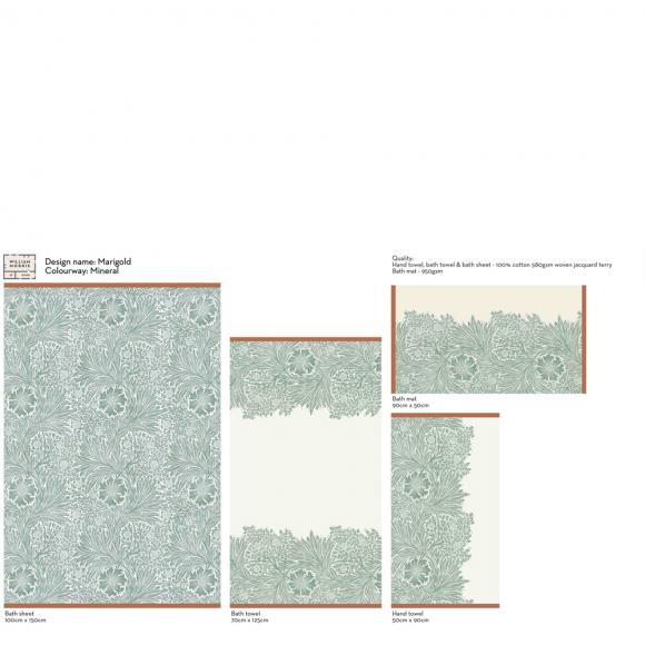 William Morris At Home Marigold Towel Mineral