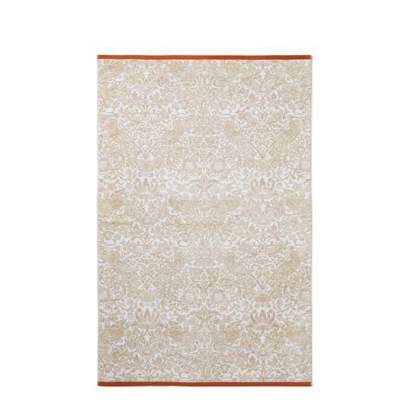 William Morris At Home Strawberry Thief Towel Linen-Rust