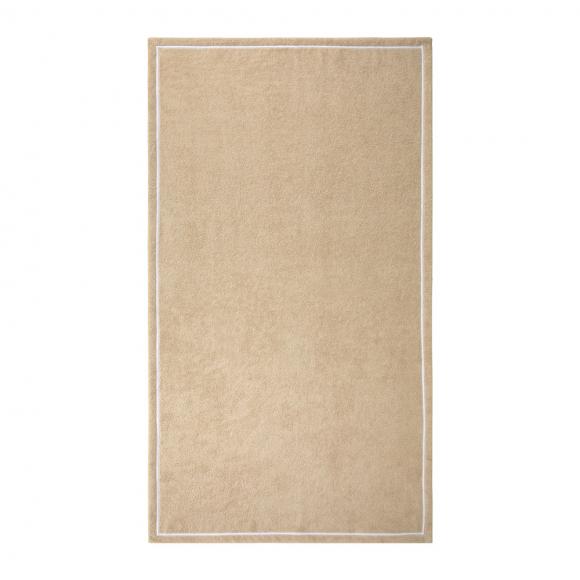 Yves Delorme Couture Duetto Towel Lin / Blanc