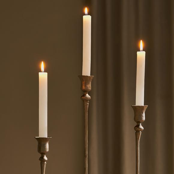 Nkuku Chaipat Iron Candlestick Antique Brass 