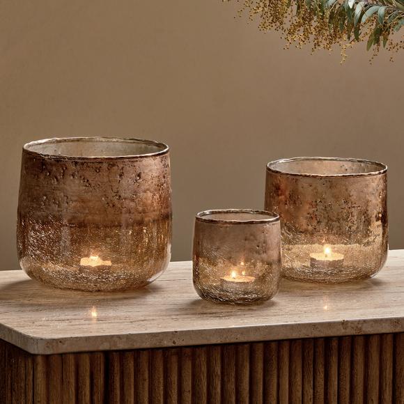 Nkuku Konara Glass Tea Light Holder