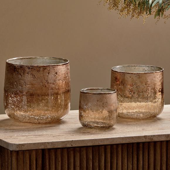 Nkuku Konara Glass Tea Light Holder