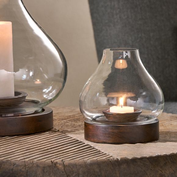 Nkuku Naryla Mango Wood Lantern