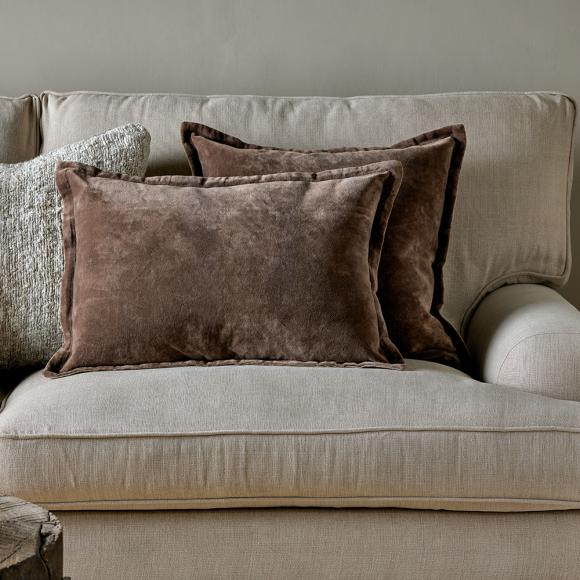 Nkuku Renwal Velvet & Linen Cushion Cover