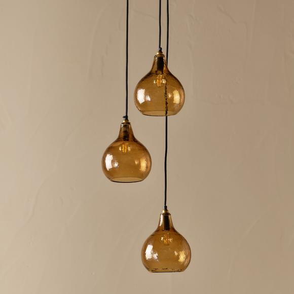 Nkuku Ziva Recycled Glass Standard Cluster Pendant 
