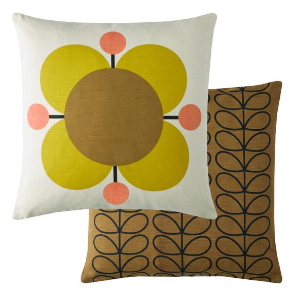 Orla Kiely Atomic Flower Cushion Primrose