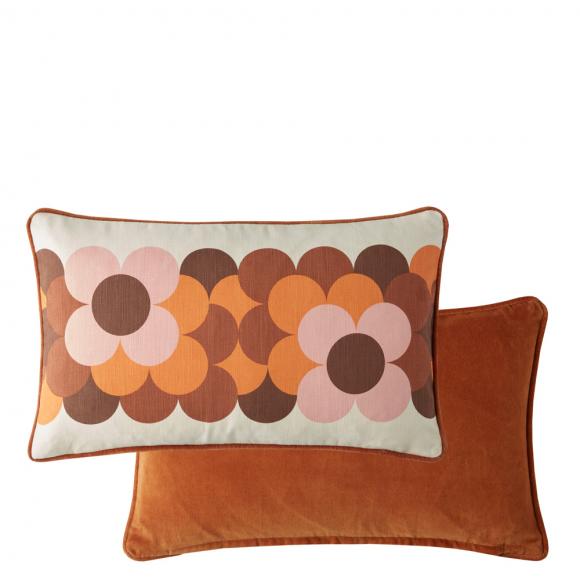 Orla Kiely Retro Flower Stripe Cushion Canyon