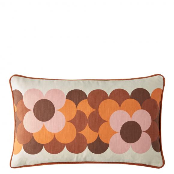 Orla Kiely Retro Flower Stripe Cushion Canyon