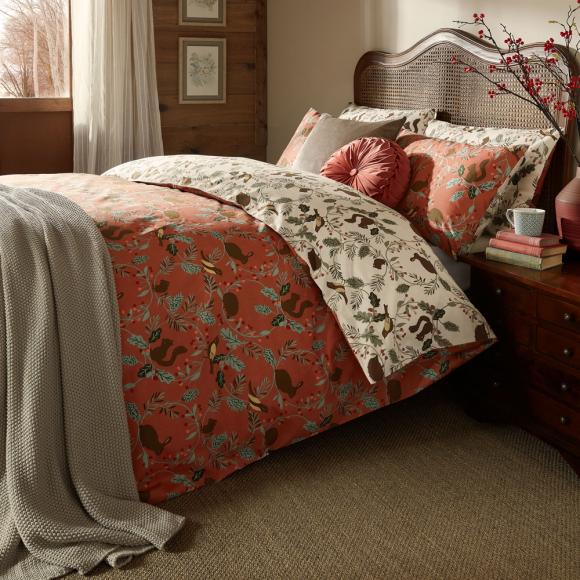 Laura Ashley Autumnal Woodland Duvet Cover Set